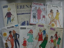 7 Schnittmuster + ein Schnittmusterbogen - Vintage 60er/70er - Kinder und Damen