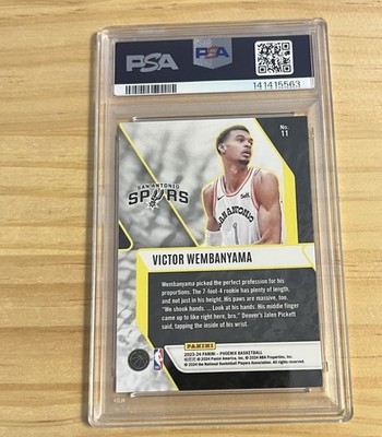 2023-24 Panini Phoenix - Fade to Black Victor Wembanyama #11 Teal