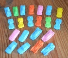 Vintage Lesney Matchbox Mini Flex Rubber Eraser Lot 21 Car Baja Buggy Mercedes