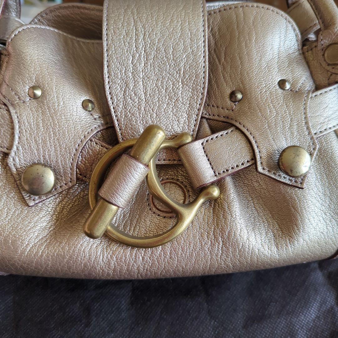 TOFF & LOADSTONE Gold Goat Leather Handbag with Pockets Women's Luxury Bag Used View 4