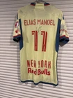 New York Red Bull ELIAS MANOEL 11 Signed Match Used MLS Soccer Jersey YELLOW+COA
