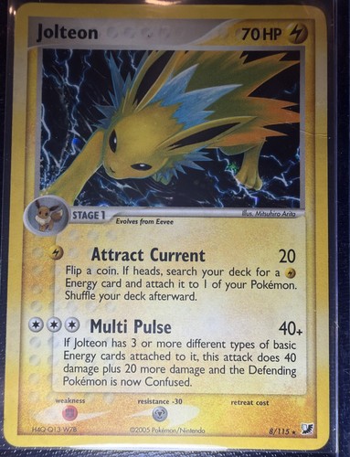 Pokemon Jolteon 8/115 EX Unseen Forces Holo English Ungraded