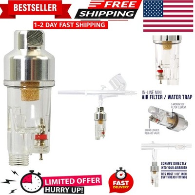 Lightweight Air Compression Moisture Filter - 1/8'' BSP Threads for Airbrushes