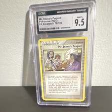 CGC 9.5 Pokemon EX Emerald Mr. Stone's Project 79/106 Trainer Unc Eng