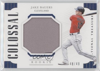 2019 National Treasures Rookie Colossal Materials 48/49 Jake Bauers RC wj2