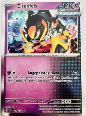 Pokemon Karte Eisenfels 071/142 Stellarkrone Deutsch SCR Holo