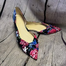 Nine West Women’s Floral Fairy Pointed Toe Flats Casual Dress Shoes Sz 8.5 EUC