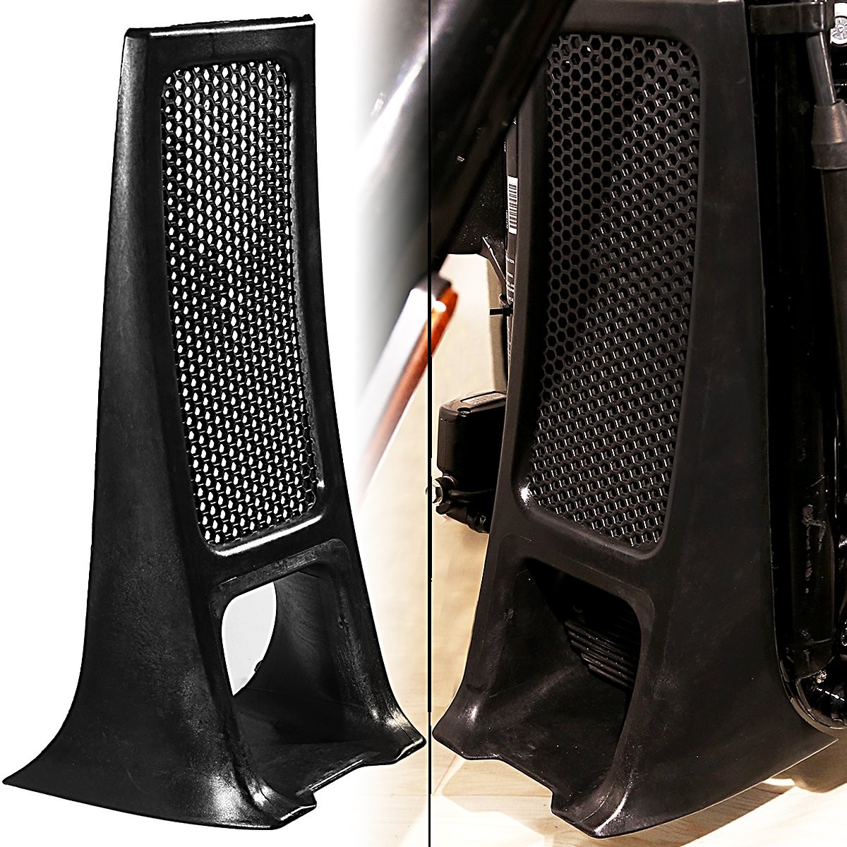Low Rider St Radiator Cover Harley Softail Street Bob Low Rider Black Lower Radiator Cover Chin Spoiler