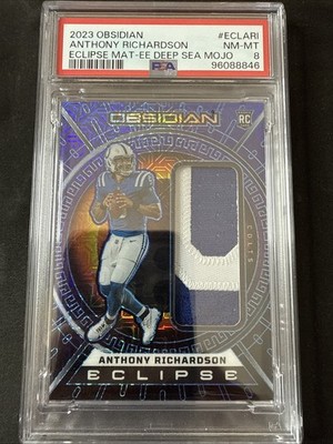 2023 Obsidian Anthony Richardson Eclipse Deep Sea Mojo Electric Etch 1/5 PSA 8