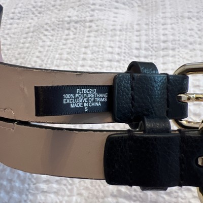 BCBG Max Azria Black Leather Waist Belt Gold Brass Hardware Studded 39 Inch BCBGMAXAZRIA Black Gold/silver Stud Belt - Etsy main image 4