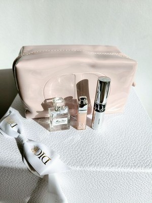 Dior beauty set Lackleder rosa kosmetiktasche miss dior, ip maximizer & mascara