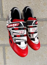 Time Equipe Pro Rennradschuhe - EU 42 UK 8 - Vintage - Rot Schwarz Wei&szlig;
