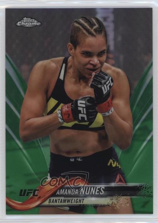 2018 Topps Chrome UFC Green Refractor 61/99 Amanda Nunes #20 1qt