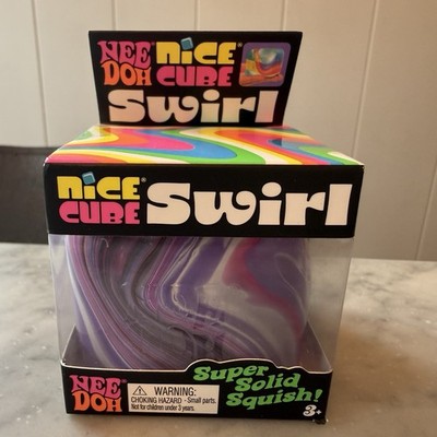 NeeDoh Nee Doh Nice Cube Swirl- Purple Pink (In Hand, Next Day Ship)