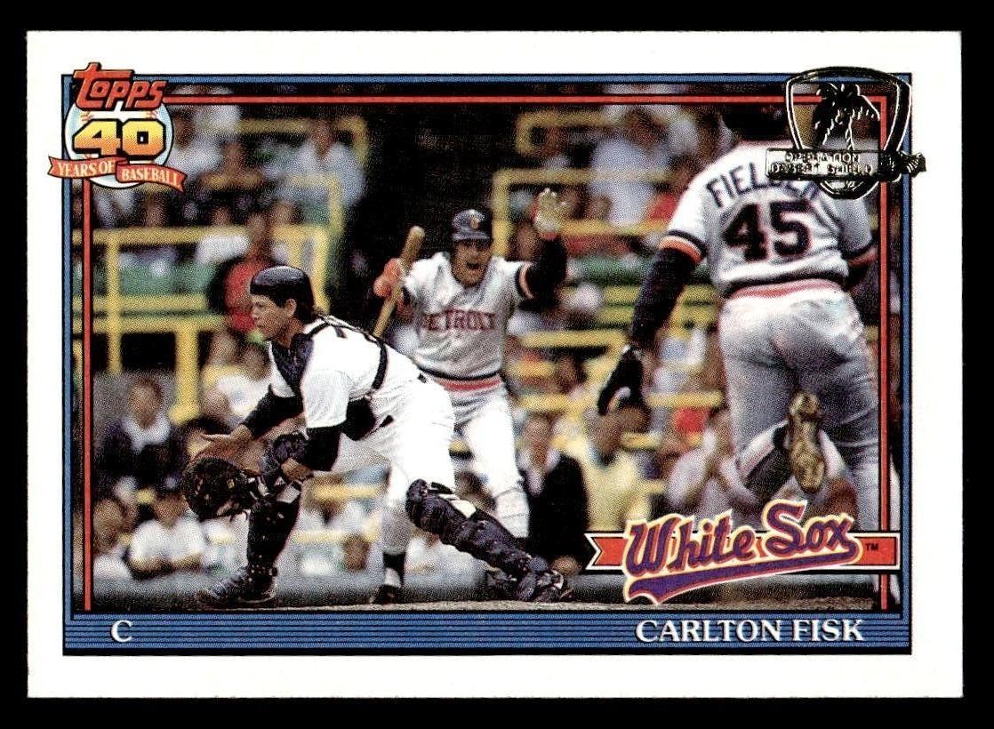 1991 Topps Desert Shield Baseball #170 Carlton Fisk NM/MT *f1