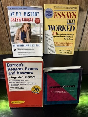 High School College Prep Book Lot AP US History Crash Course Essays Algebra