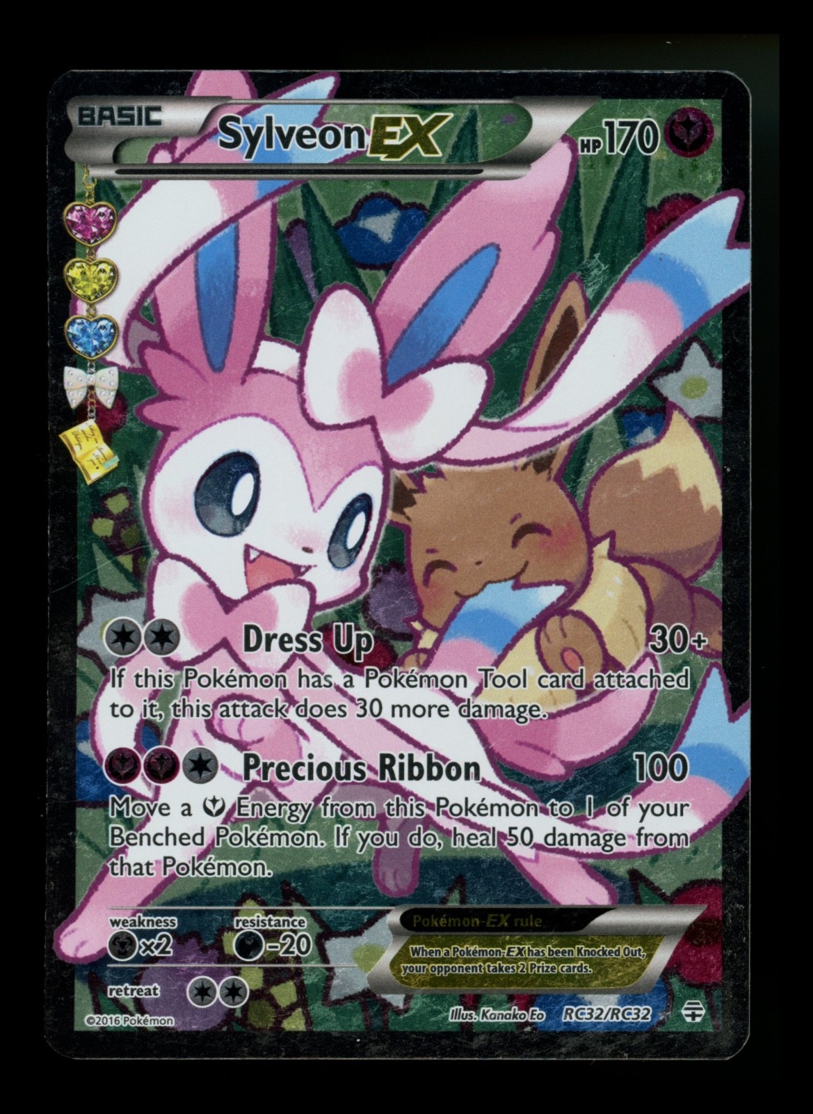 Sylveon EX RC32/RC32 Generations 2016 Full Art Holo Rare Pokémon Card TCG