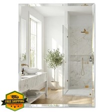 Pocetry Mirror 24x36 Clear Beveled Vanity Bathroom Wall Frameless