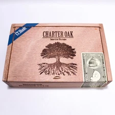 Charter Oak Rothschild Shade Empty Wood Cigar Box 8.25" x 5.25" x 2"
