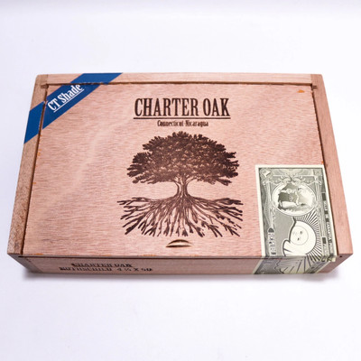 Charter Oak Rothschild Shade Empty Wood Cigar Box 8.25'' x 5.25'' x 2''
