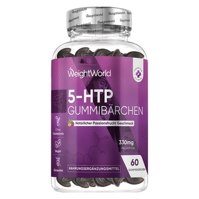 WeightWorld 5-HTP Gummibärchen 60   Mit L-Tryptophan & Zitronenmelisse