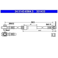 2X Bremsschlauch Vorne FüR Skoda Superb 3T 2.0 3.6 08 Bis 15 ATE BXE Neu