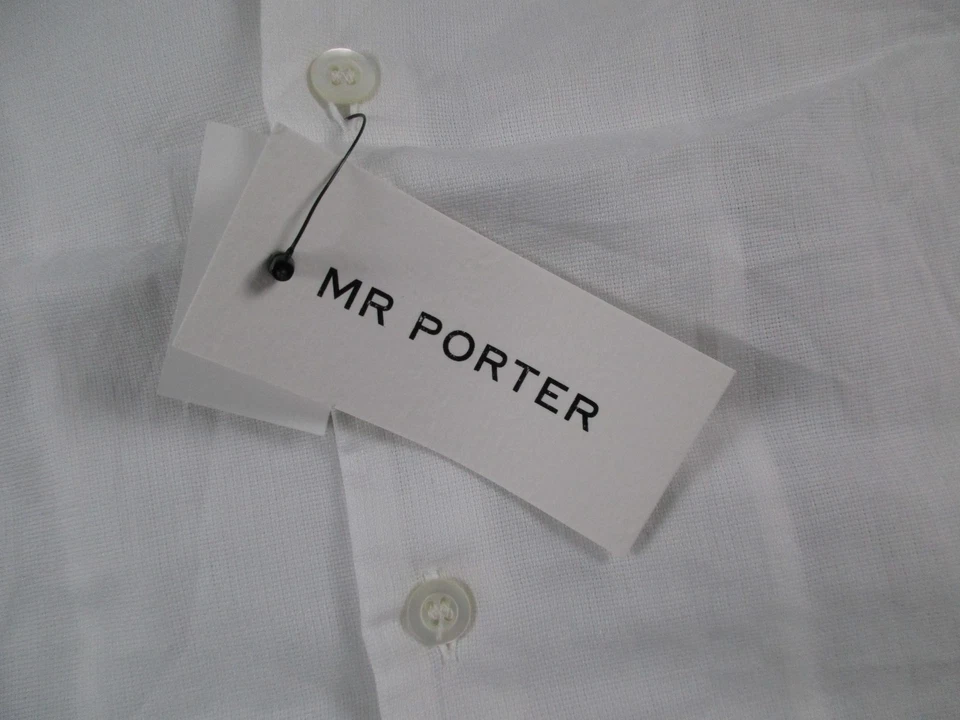 Рубашка мужская Dries Van Noten размер 52 белая хлопковая легкая на пуговицах - Изображение 4 из 4