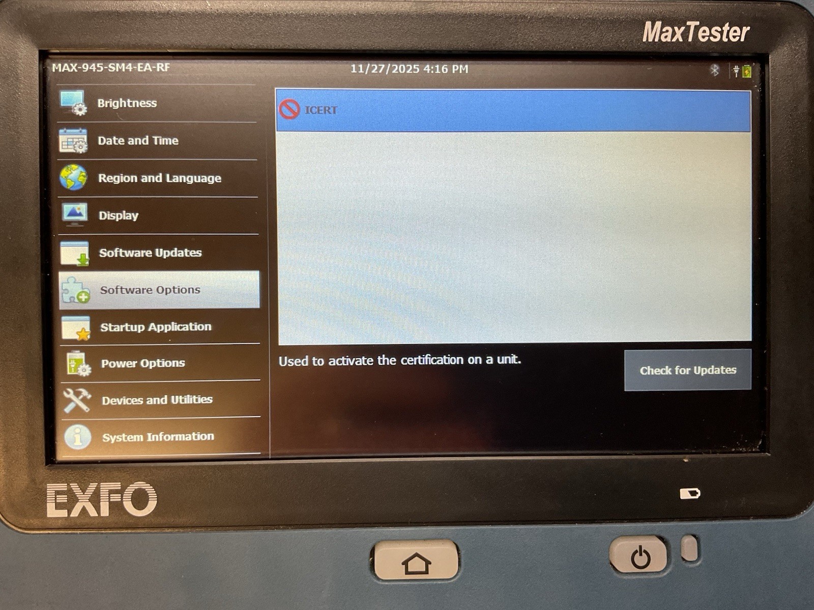 Exfo MaxTester MAX-945-SM4 OLTS Optical Loss Test Set 1310/1490/1550