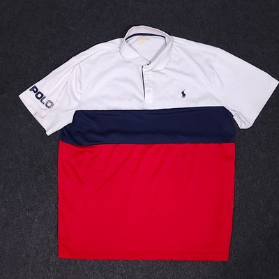 Polo Ralph Lauren Performance Shirt Mens XL Red White Blue