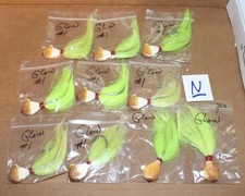 Lot of 10 1oz Butter Bean Jigs Bucktail Fishing Lure Grouper Dolphin Lot#N