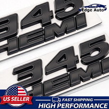 2pcs Matte Black Fender Badge For Charger Challenger 345 Hemi Letter Emblem 2pcs Matte Black Fender Badge For Charger Challenger 345 Hemi Letter Emblem