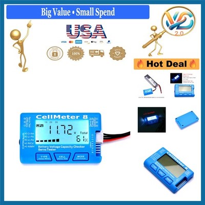 RC CellMeter 8 Digital Battery Capacity Checker LiPo NiMH NiCd Tester