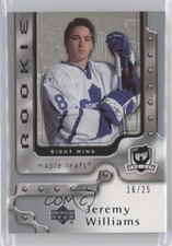 2006 Upper Deck The Cup Rookie Rookies Platinum 16/25 Jeremy Williams #163 0c3