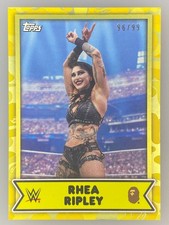 Rhea Ripley 2025 Topps WWE x BAPE #'d /99 Yellow Camo ⛓️