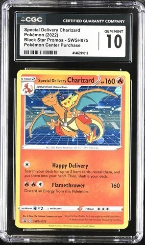 🔥🔥🔥 CGC 10 Special Delivery Charizard Pokemon Center Holo Promo SWSH075