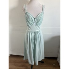 Vintage Lingerie by Gossard Artemis Blue Green Slip Dress Negligee Women  s XS
