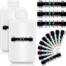 12 Pcs Urine Test Kit with 2 Bottles and 10 Adhesive Temperature Strips New