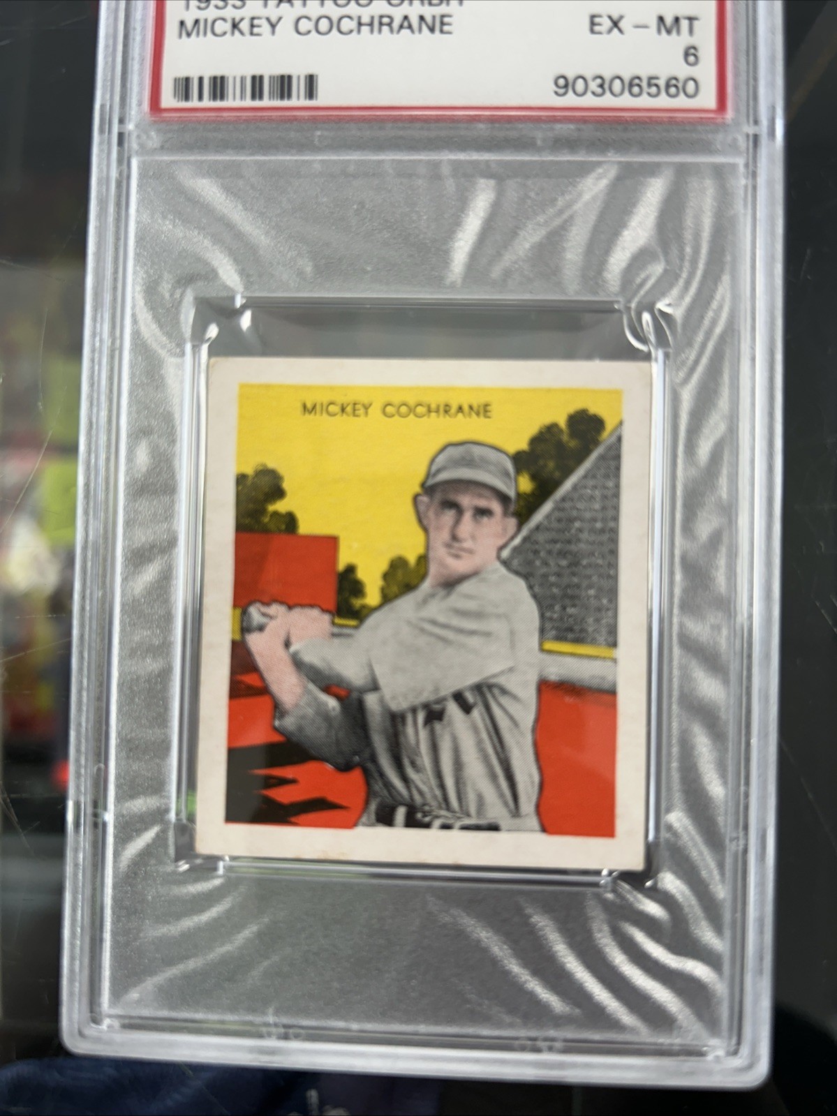 1933 Tattoo Orbits Mickey Cochrane - PSA 6 EX-MT 🔥 Rare Vintage Baseball Card view 3