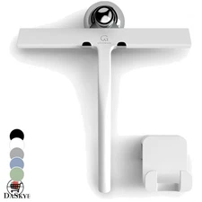 Modern 9-Inch Silicone Shower Squeegee for Effortless Bathroom Cleaning - White