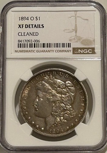 1894 O Morgan Silver Dollar NGC XF Details Tougher Date Morgan