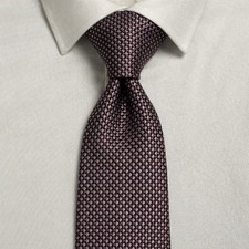 Brooks Brothers Makers Pink Geometric 100 Silk Tie Made in USA Micro Diamond