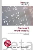 Lambert M. Surhone (U. A.) | Continuant (Mathematics) | Taschenbuch | Englisch