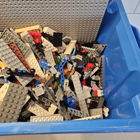  Vintage LEGO Creator 4107 Basic Bricks Blue Bucket Bulk Lot 2900g+ Baseplate