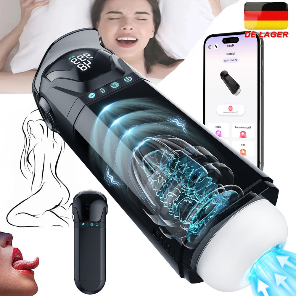 Elektrischer Masturbator Vibration Handfrei Cup Blowjob Sex Spielzeug für Männer