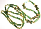 Beautiful flawless vintage Chinese enamel art glass beads Necklace Lot# 480