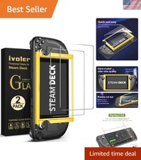 Dual Pack: 9H Tempered Glass Screen Protector - Water Resistant for Steam Deck