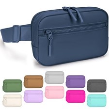 Plus Size Fanny Pack, 70-Inch Extended Strap Belt Bag, Crossbody Navy Blue