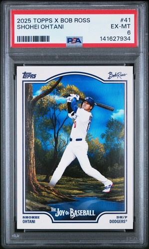 2025 TOPPS X BOB ROSS THE JOY OF BASEBALL #41 SHOHEI OHTANI PSA 6