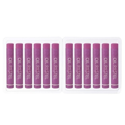 12Pcs Purplish Red Oil Pastels, Soft Oil Crayons Creamy