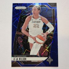 A'Ja Wilson 2024 Panini Prizm WNBA #86 Blue Velocity Aces